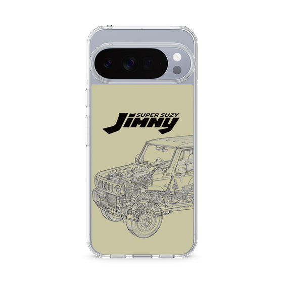 スリムプロテクションケース［ Jimny SUPER SUZY - Jimny Line drawing - Beige ］
