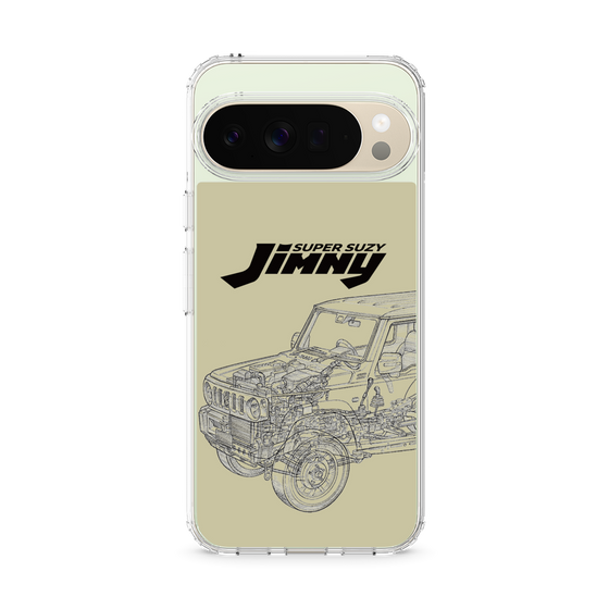 スリムプロテクションケース［ Jimny SUPER SUZY - Jimny Line drawing - Beige ］