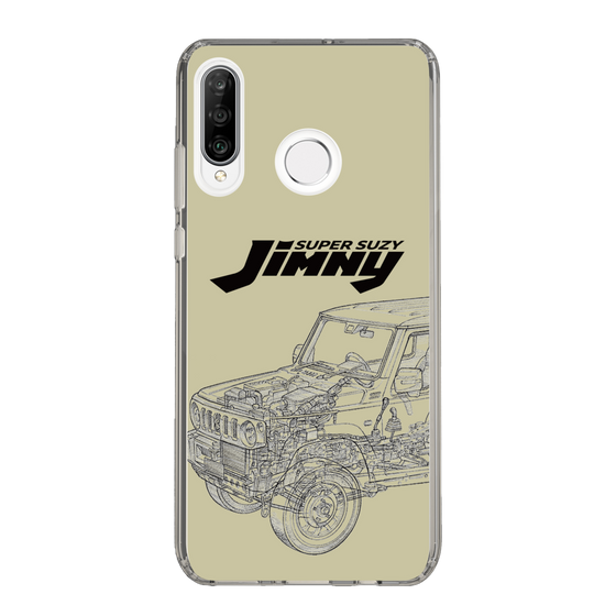 スリムプロテクションケース［ Jimny SUPER SUZY - Jimny Line drawing - Beige ］