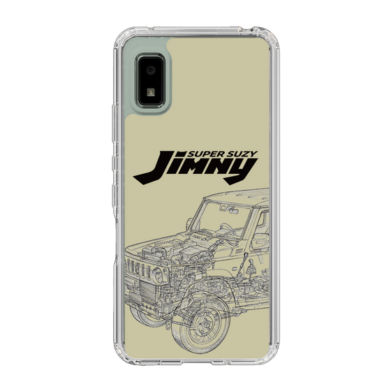 スリムプロテクションケース［ Jimny SUPER SUZY - Jimny Line drawing - Beige ］