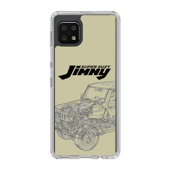 スリムプロテクションケース［ Jimny SUPER SUZY - Jimny Line drawing - Beige ］