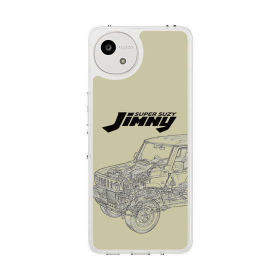 スリムプロテクションケース［ Jimny SUPER SUZY - Jimny Line drawing - Beige ］
