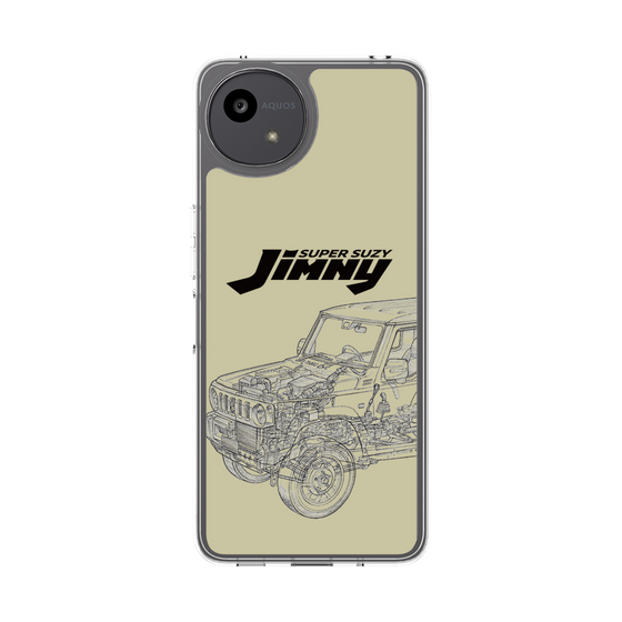 スリムプロテクションケース［ Jimny SUPER SUZY - Jimny Line drawing - Beige ］