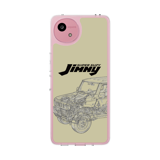 スリムプロテクションケース［ Jimny SUPER SUZY - Jimny Line drawing - Beige ］