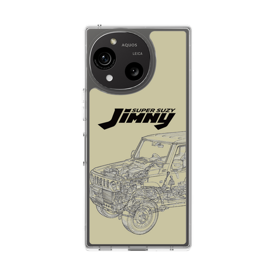 スリムプロテクションケース［ Jimny SUPER SUZY - Jimny Line drawing - Beige ］
