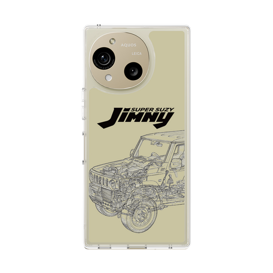 スリムプロテクションケース［ Jimny SUPER SUZY - Jimny Line drawing - Beige ］