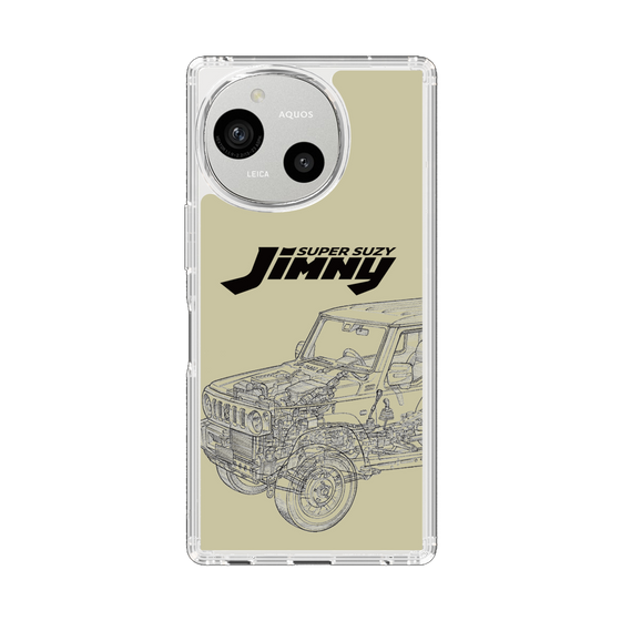 スリムプロテクションケース［ Jimny SUPER SUZY - Jimny Line drawing - Beige ］