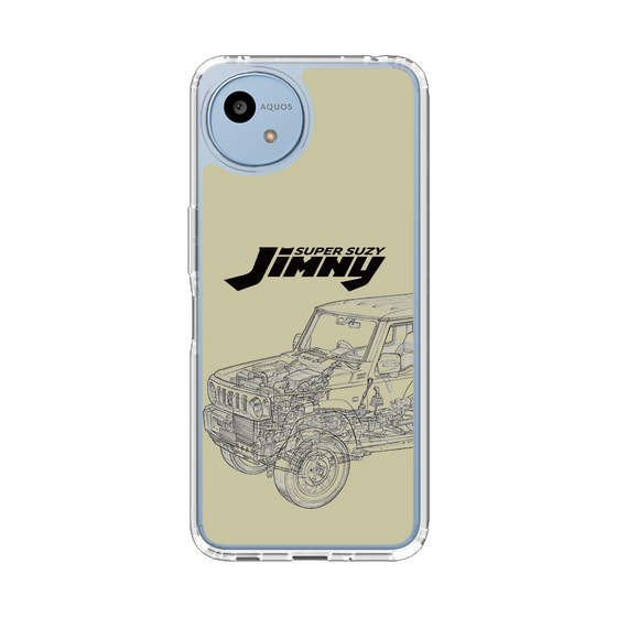 スリムプロテクションケース［ Jimny SUPER SUZY - Jimny Line drawing - Beige ］