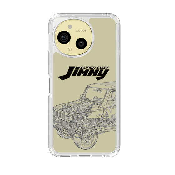 スリムプロテクションケース［ Jimny SUPER SUZY - Jimny Line drawing - Beige ］