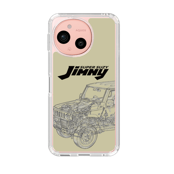 スリムプロテクションケース［ Jimny SUPER SUZY - Jimny Line drawing - Beige ］