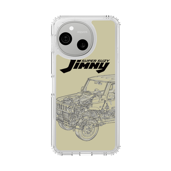 スリムプロテクションケース［ Jimny SUPER SUZY - Jimny Line drawing - Beige ］