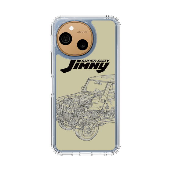 スリムプロテクションケース［ Jimny SUPER SUZY - Jimny Line drawing - Beige ］