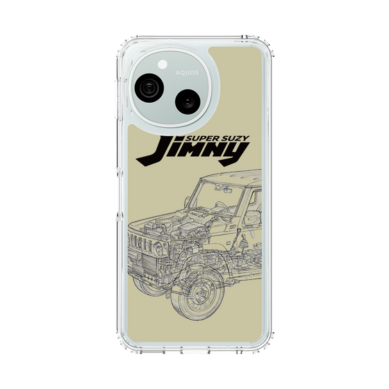スリムプロテクションケース［ Jimny SUPER SUZY - Jimny Line drawing - Beige ］