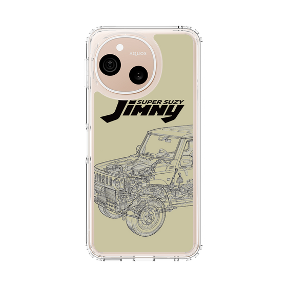 スリムプロテクションケース［ Jimny SUPER SUZY - Jimny Line drawing - Beige ］