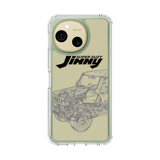 スリムプロテクションケース［ Jimny SUPER SUZY - Jimny Line drawing - Beige ］