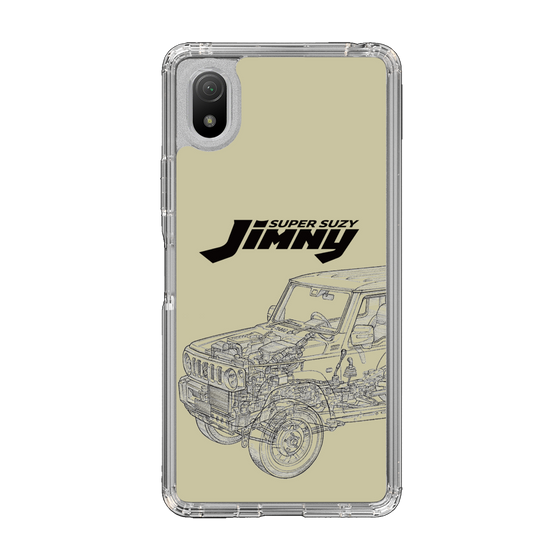 スリムプロテクションケース［ Jimny SUPER SUZY - Jimny Line drawing - Beige ］