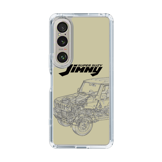 スリムプロテクションケース［ Jimny SUPER SUZY - Jimny Line drawing - Beige ］