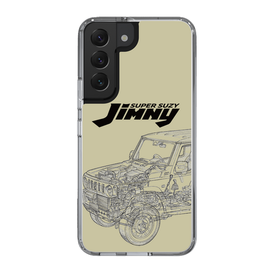 スリムプロテクションケース［ Jimny SUPER SUZY - Jimny Line drawing - Beige ］