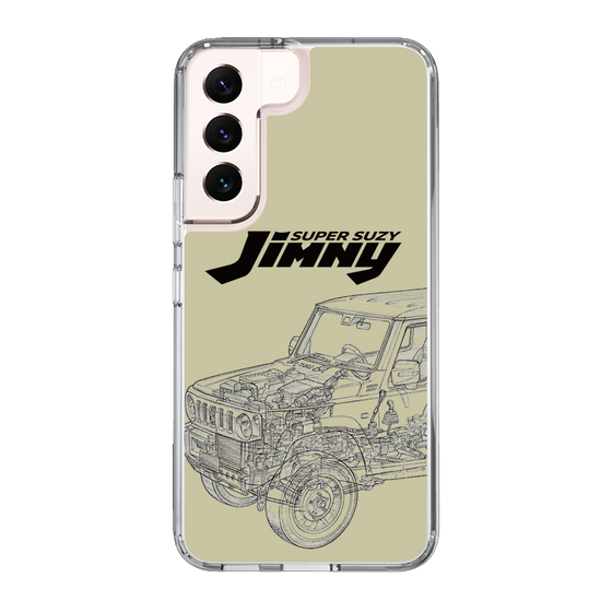 スリムプロテクションケース［ Jimny SUPER SUZY - Jimny Line drawing - Beige ］