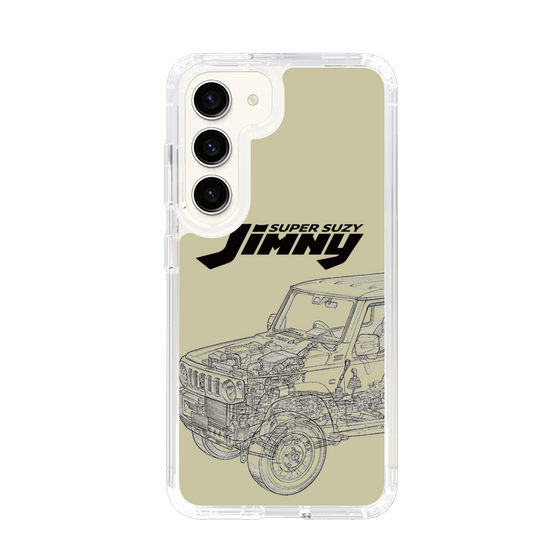 スリムプロテクションケース［ Jimny SUPER SUZY - Jimny Line drawing - Beige ］