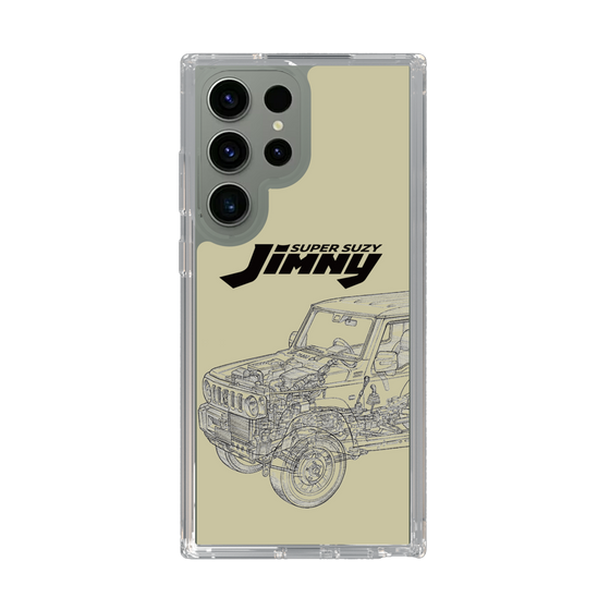 スリムプロテクションケース［ Jimny SUPER SUZY - Jimny Line drawing - Beige ］