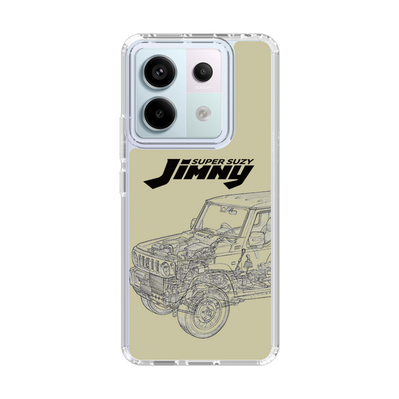 スリムプロテクションケース［ Jimny SUPER SUZY - Jimny Line drawing - Beige ］