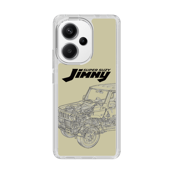 スリムプロテクションケース［ Jimny SUPER SUZY - Jimny Line drawing - Beige ］