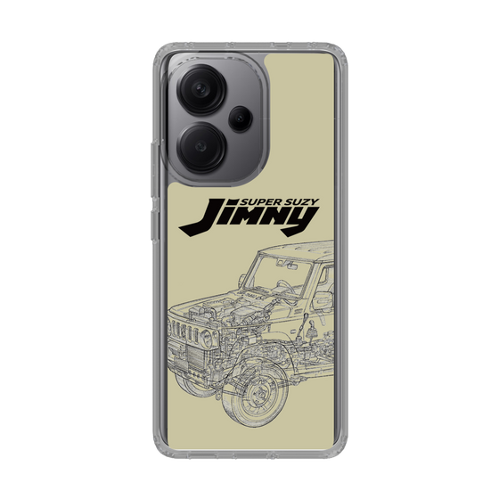 スリムプロテクションケース［ Jimny SUPER SUZY - Jimny Line drawing - Beige ］