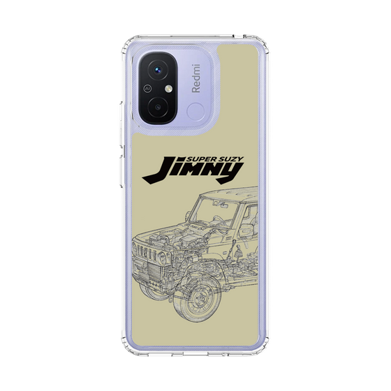 スリムプロテクションケース［ Jimny SUPER SUZY - Jimny Line drawing - Beige ］
