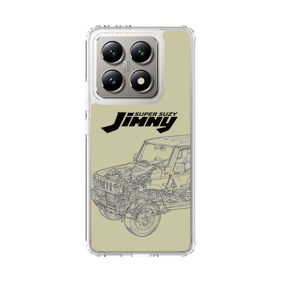 スリムプロテクションケース［ Jimny SUPER SUZY - Jimny Line drawing - Beige ］