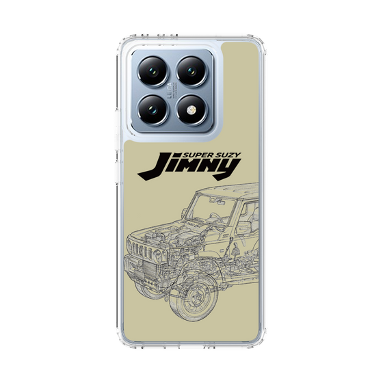 スリムプロテクションケース［ Jimny SUPER SUZY - Jimny Line drawing - Beige ］