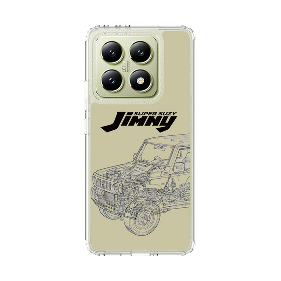 スリムプロテクションケース［ Jimny SUPER SUZY - Jimny Line drawing - Beige ］