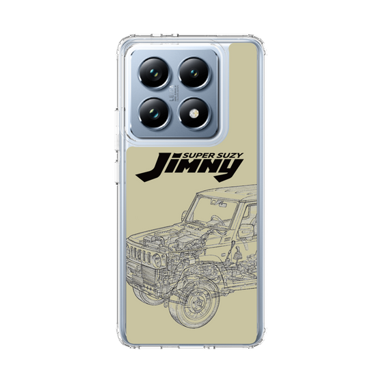 スリムプロテクションケース［ Jimny SUPER SUZY - Jimny Line drawing - Beige ］