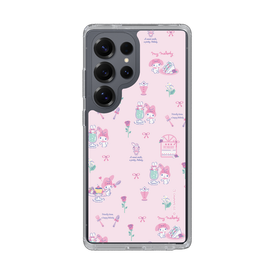 スリムプロテクションケース［ マイメロディ - リボン - カフェ ］