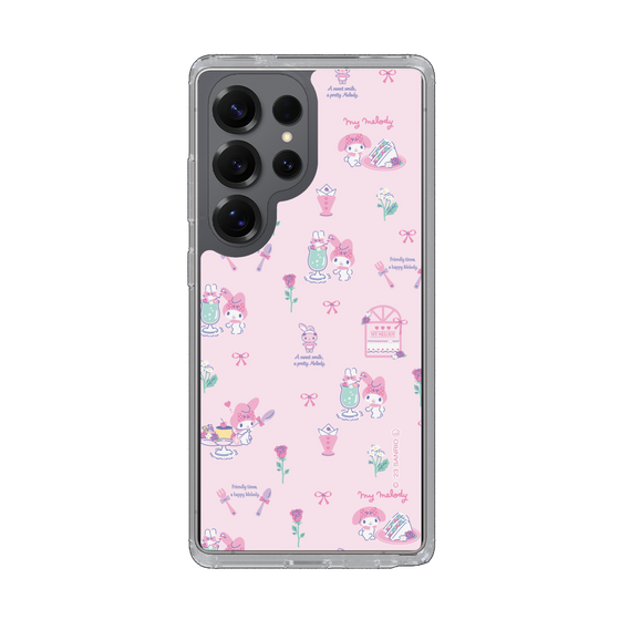 スリムプロテクションケース［ マイメロディ - リボン - カフェ ］