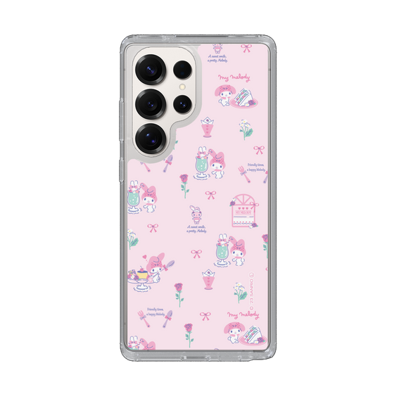 スリムプロテクションケース［ マイメロディ - リボン - カフェ ］