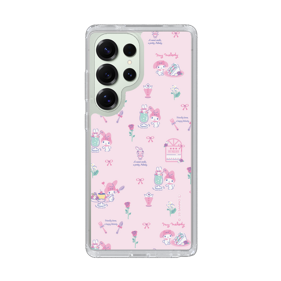 スリムプロテクションケース［ マイメロディ - リボン - カフェ ］