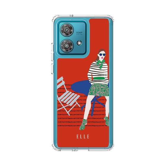 スリムプロテクションケース［ ELLE - パリジェンヌ - レッド ］
