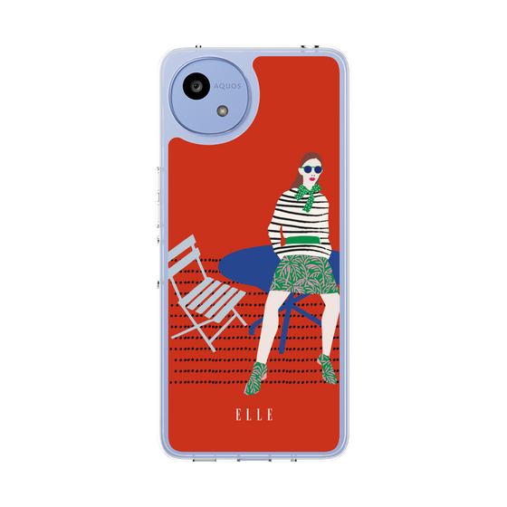 スリムプロテクションケース［ ELLE - パリジェンヌ - レッド ］