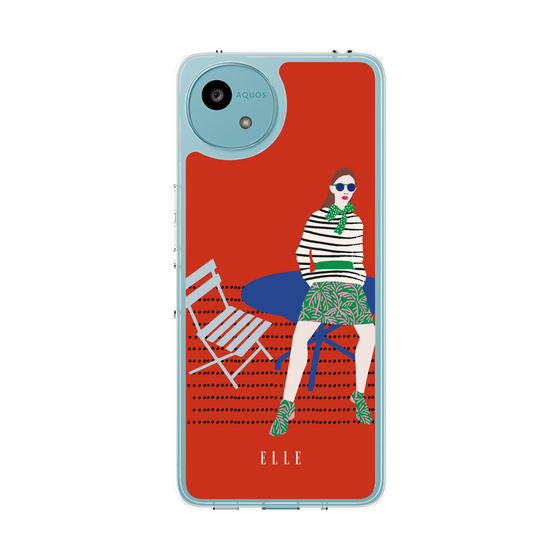 スリムプロテクションケース［ ELLE - パリジェンヌ - レッド ］