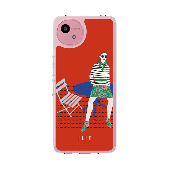 スリムプロテクションケース［ ELLE - パリジェンヌ - レッド ］