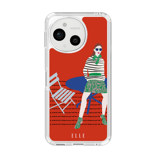 スリムプロテクションケース［ ELLE - パリジェンヌ - レッド ］