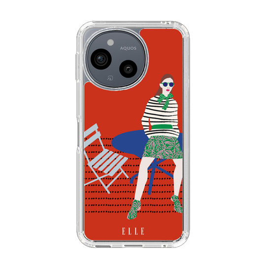 スリムプロテクションケース［ ELLE - パリジェンヌ - レッド ］