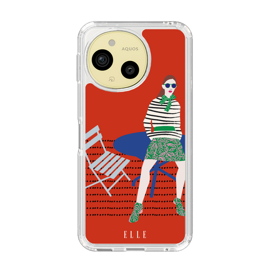 スリムプロテクションケース［ ELLE - パリジェンヌ - レッド ］