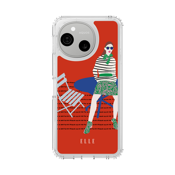 スリムプロテクションケース［ ELLE - パリジェンヌ - レッド ］