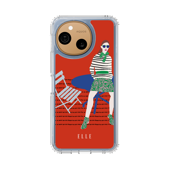 スリムプロテクションケース［ ELLE - パリジェンヌ - レッド ］