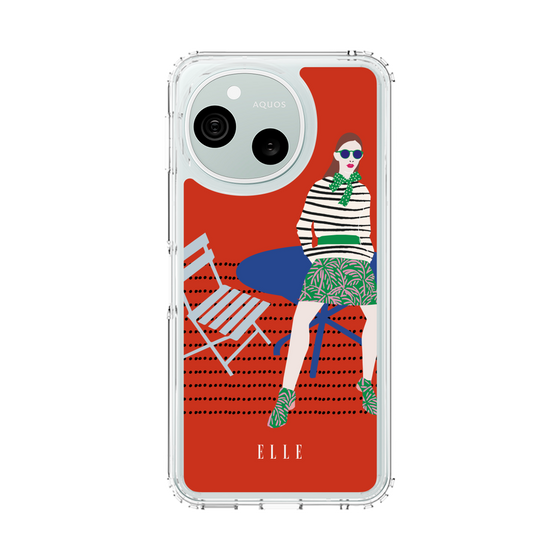 スリムプロテクションケース［ ELLE - パリジェンヌ - レッド ］