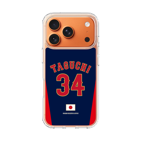 スリムプロテクションケース［ 侍ジャパン - ビジター #34 TAGUCHI ］