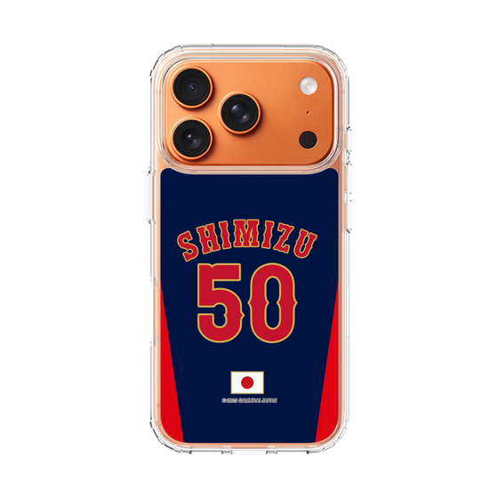 スリムプロテクションケース［ 侍ジャパン - ビジター #50 SHIMIZU ］