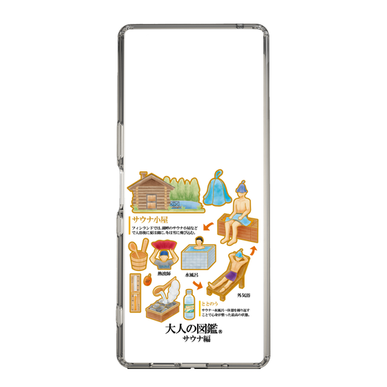 スリムプロテクションケース［ 大人の図鑑 - サウナ編 ］
